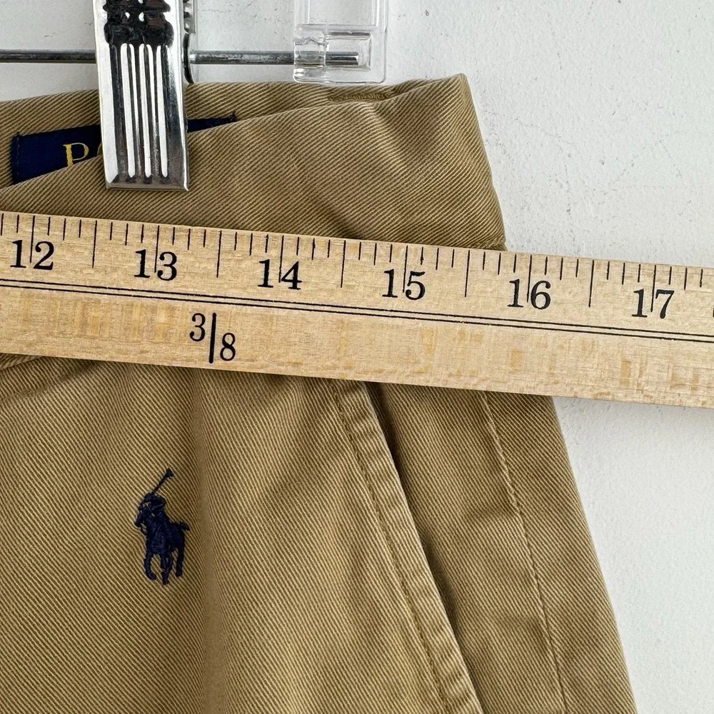 Polo Ralph Lauren Chino Shorts Men's 32 Khaki All Over Pony Embroidered Casual